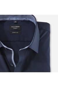 OLYMP No. Six Super Slim Hemd kobalt, Einfarbig