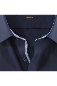 OLYMP No. Six Super Slim Hemd kobalt, Einfarbig
