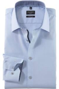 OLYMP No. Six Super Slim Hemd hellblau, Einfarbig