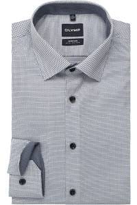 OLYMP No. Six Super Slim Hemd bleu, Faux-uni