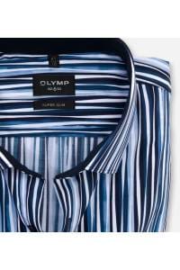 OLYMP No. Six Super Slim Hemd marine, Bedruckt