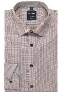 OLYMP No. Six Super Slim Hemd bordeaux, Faux-uni
