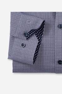 OLYMP No. Six Super Slim Hemd marine, Faux-uni