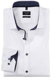OLYMP No. Six Super Slim Hemd weiss, Faux-uni