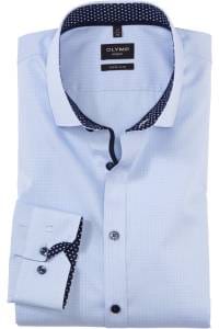 OLYMP No. Six Super Slim Hemd bleu, Gemustert