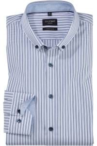 OLYMP No. Six Super Slim Hemd marine, Gestreift