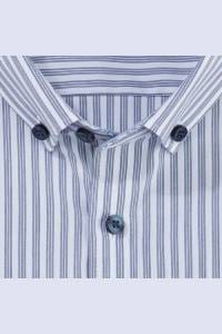 OLYMP No. Six Super Slim Hemd marine, Gestreift