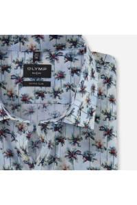 OLYMP No. Six Super Slim Hemd bleu, Bedruckt