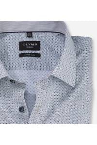 OLYMP No. Six Super Slim Hemd blau/braun, Gemustert