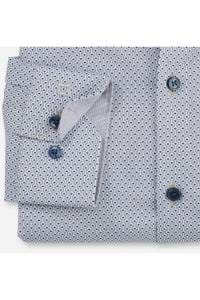 OLYMP No. Six Super Slim Hemd blau/braun, Gemustert