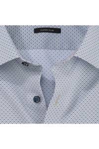 OLYMP No. Six Super Slim Hemd blau/braun, Gemustert