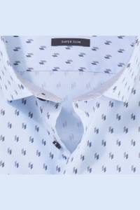 OLYMP No. Six Super Slim Hemd taupe, Bedruckt