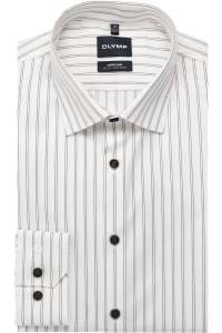 OLYMP No. Six Super Slim Hemd weiss, Gestreift
