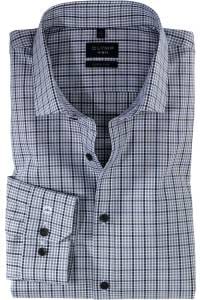 OLYMP No. Six Super Slim Hemd schwarz, Kariert