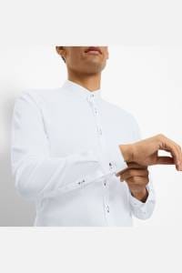 OLYMP No. Six Super Slim Hemd weiss, Einfarbig