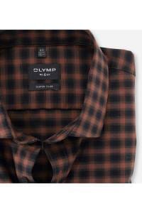 OLYMP No. Six Super Slim Hemd braun/schwarz, Kariert