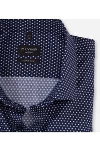 OLYMP No. Six Super Slim Hemd marine, Bedruckt