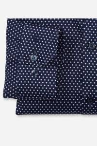 OLYMP No. Six Super Slim Hemd marine, Bedruckt