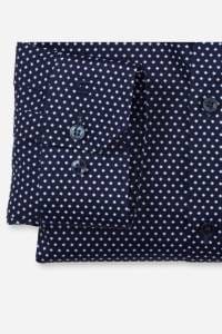 OLYMP No. Six Super Slim Hemd marine, Gemustert