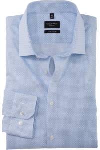 OLYMP No. Six Super Slim Hemd bleu, Bedruckt