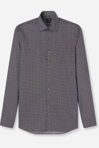 OLYMP No. Six Super Slim Hemd bordeaux, Bedruckt