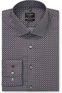 OLYMP No. Six Super Slim Hemd bordeaux, Bedruckt