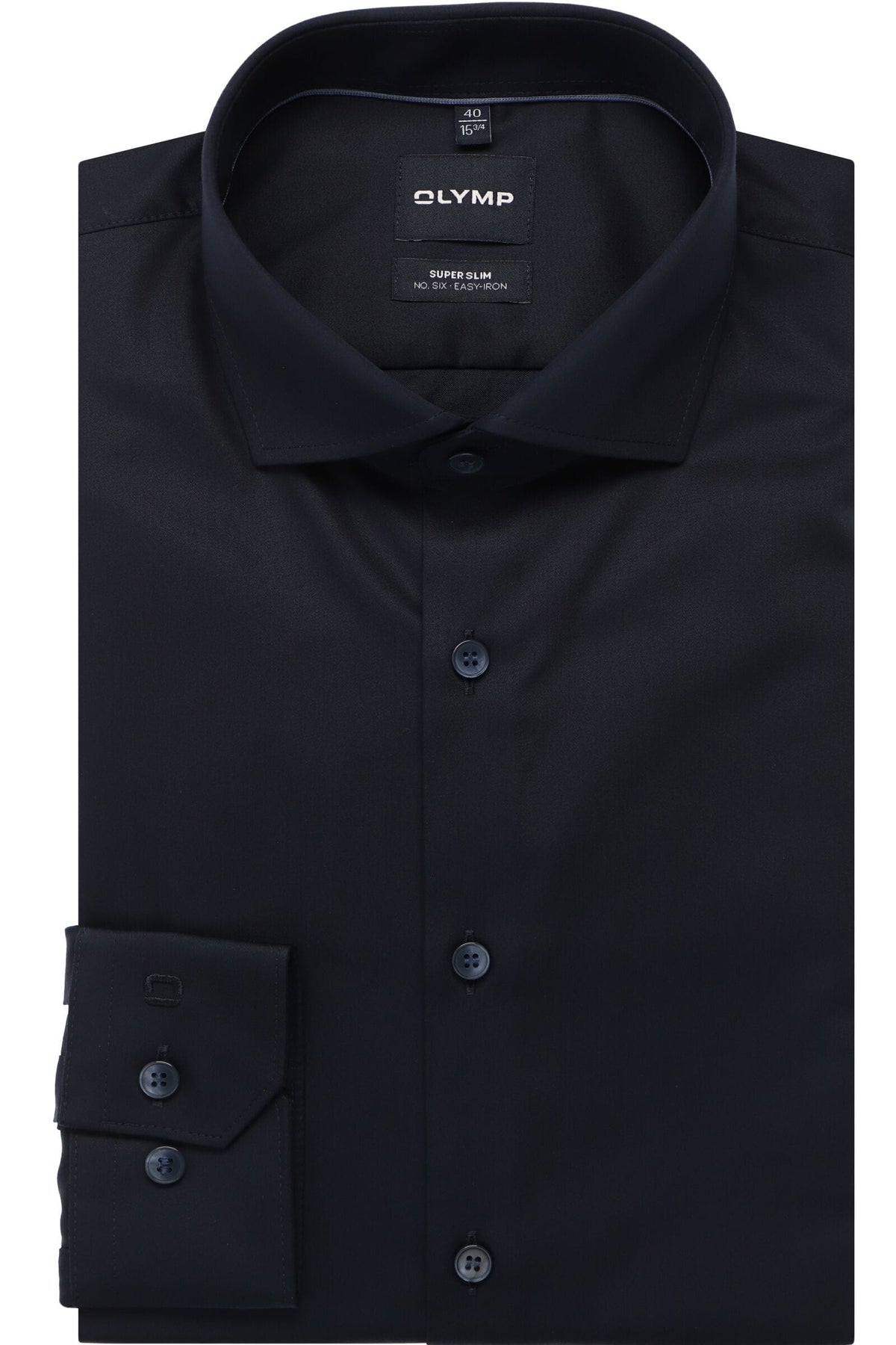 OLYMP No. Six Super Slim Hemd kobalt, Einfarbig
