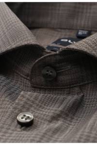 OLYMP No. Six Super Slim Hemd braun, Jacquardmuster