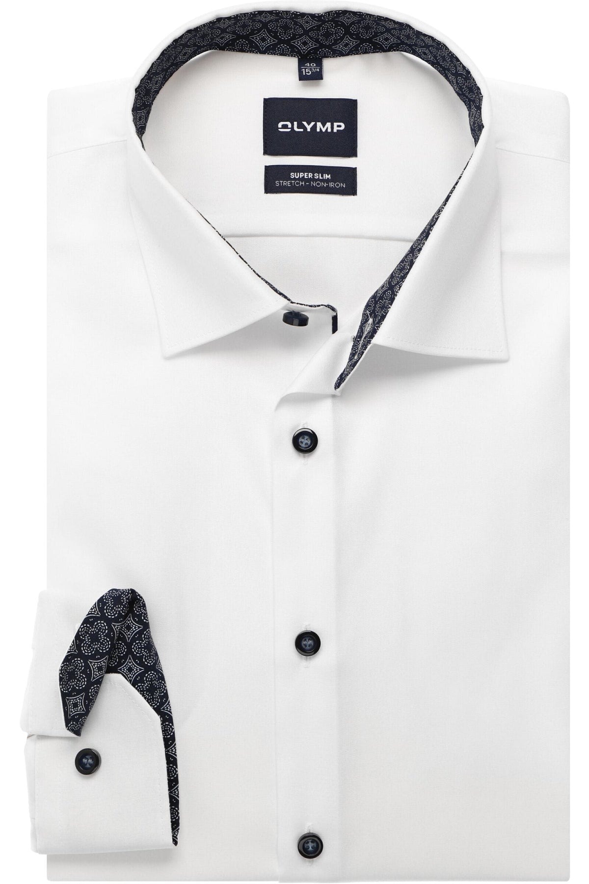 OLYMP No. Six Super Slim Hemd blau, Einfarbig