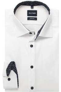 OLYMP No. Six Super Slim Hemd blau, Einfarbig