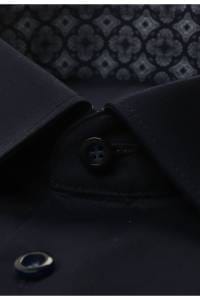 OLYMP No. Six Super Slim Hemd marine, Einfarbig