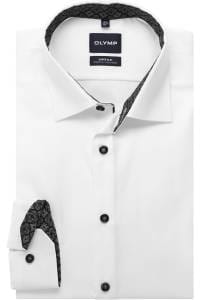 OLYMP No. Six Super Slim Hemd weiss, Einfarbig