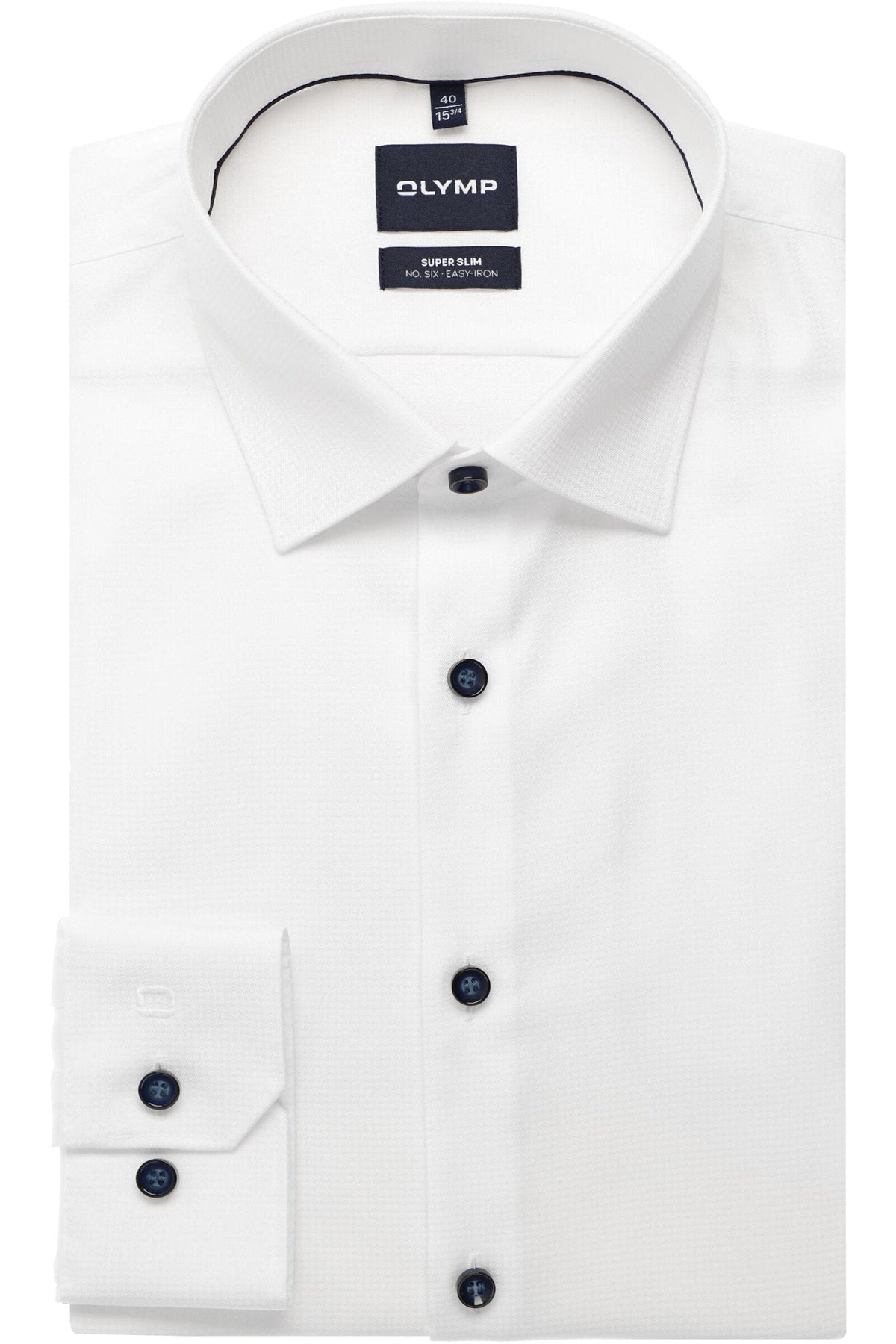 OLYMP No. Six Super Slim Hemd weiss, Faux-uni