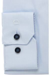 OLYMP No. Six Super Slim Hemd bleu, Faux-uni