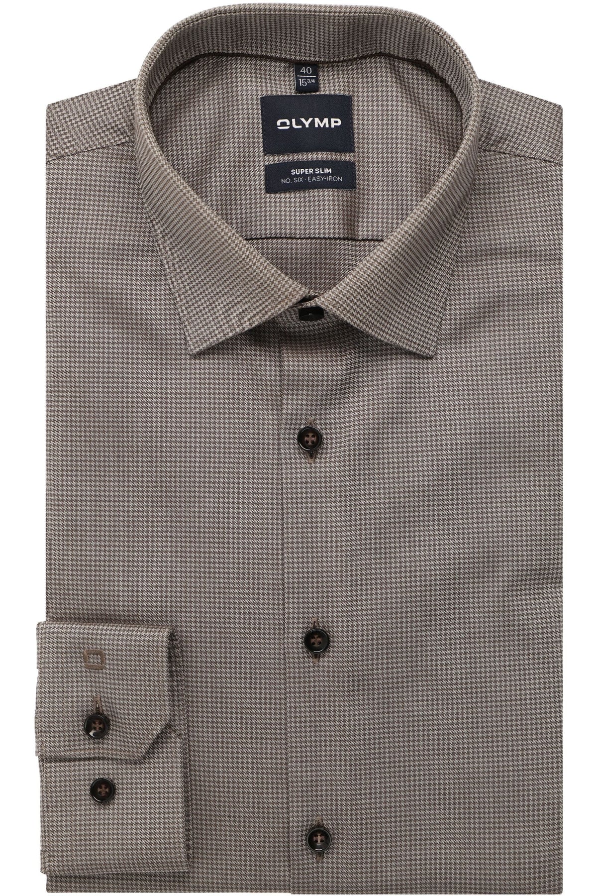 OLYMP No. Six Super Slim Hemd braun, Faux-uni
