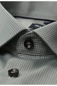 OLYMP No. Six Super Slim Hemd graugrün, Faux-uni