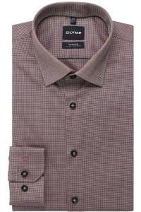 OLYMP No. Six Super Slim Hemd bordeaux, Faux-uni