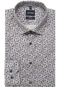 OLYMP No. Six Super Slim Hemd weiss, Bedruckt