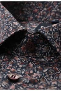OLYMP No. Six Super Slim Hemd marine, Bedruckt