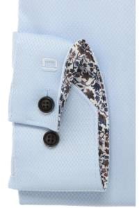 OLYMP No. Six Super Slim Hemd bleu, Faux-uni