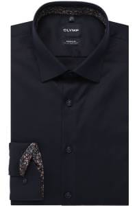 OLYMP No. Six Super Slim Hemd marine, Faux-uni