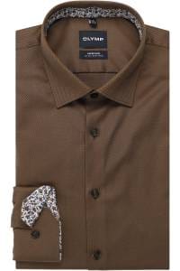 OLYMP No. Six Super Slim Hemd braun, Faux-uni