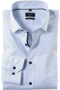 OLYMP No. Six Super Slim Hemd bleu, Gemustert