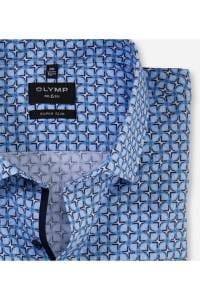 OLYMP No. Six Super Slim Hemd bleu, Gemustert