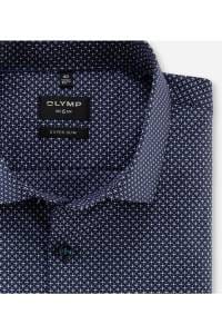 OLYMP No. Six Super Slim Hemd marine, Gemustert