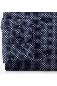 OLYMP No. Six Super Slim Hemd marine, Gemustert