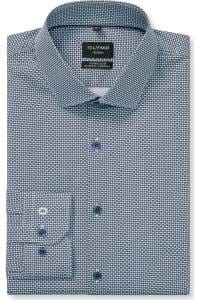 OLYMP No. Six Performance Climate Control Super Slim Hemd bleu, Bedruckt