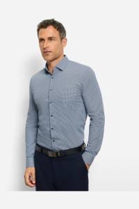 OLYMP No. Six Performance Climate Control Super Slim Hemd bleu, Bedruckt