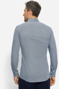 OLYMP No. Six Performance Climate Control Super Slim Hemd bleu, Bedruckt