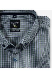 OLYMP No. Six Super Slim Hemd grün/blau, Kariert